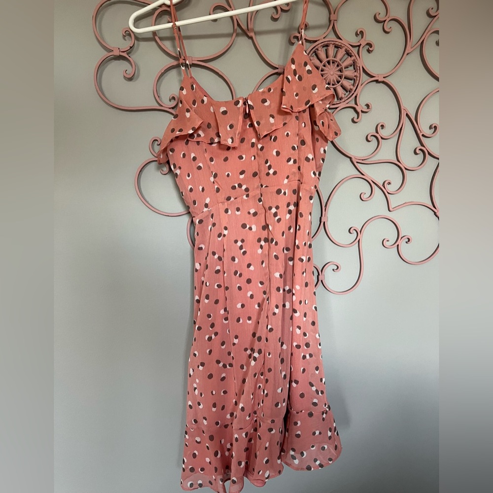 Pink Ruffle Mini Dress - Picture 4 of 4